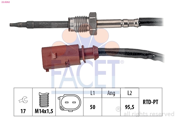 Sensor, exhaust gas temperature (22.0262)