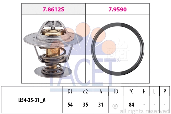 Thermostat, coolant (7.8612)