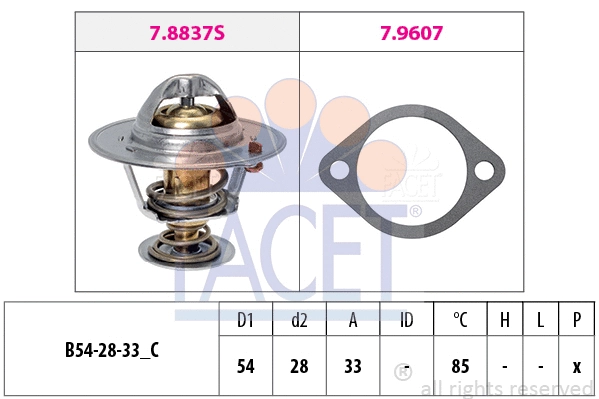Thermostat, coolant (7.8838)