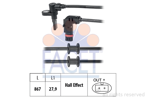 Sensor, wheel speed (21.0202)