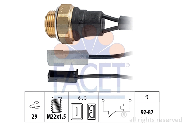 Temperature Switch, radiator fan (7.5001)