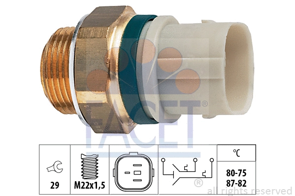 Temperature Switch, radiator fan (7.5654)