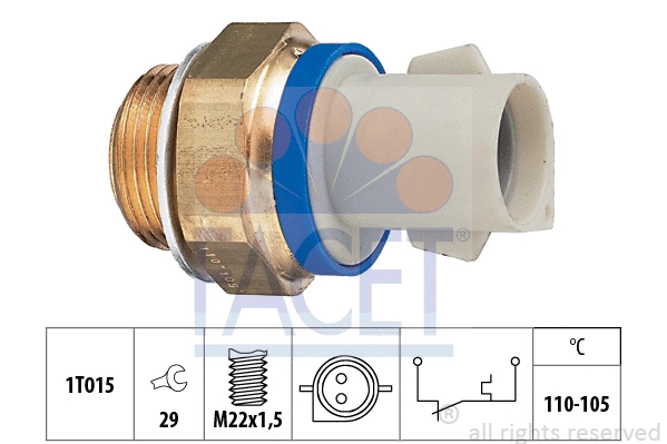 Temperature Switch, radiator fan (7.5165)