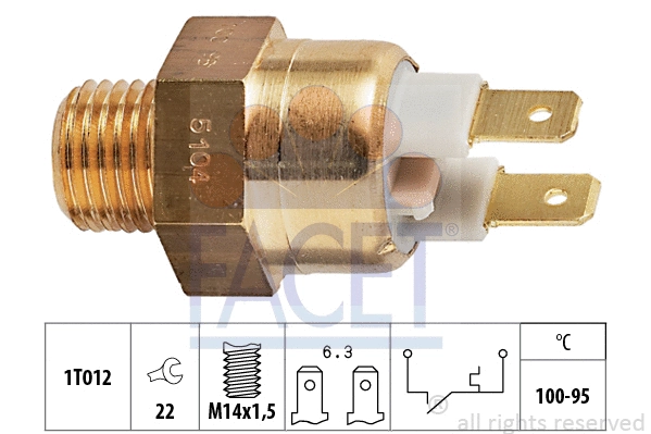Temperature Switch, radiator fan (7.5104)