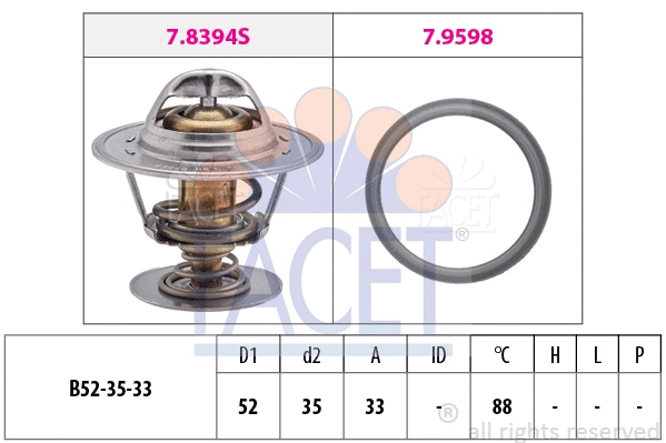 Thermostat, coolant (7.8394)