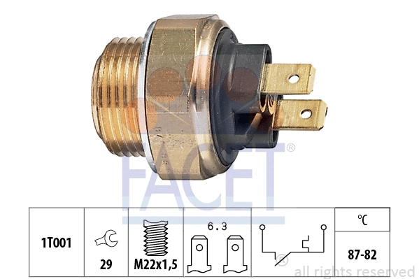 Temperature Switch, radiator fan (7.5017)