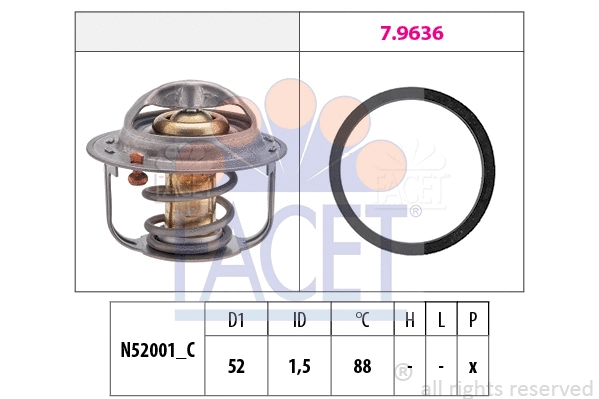 Thermostat, coolant (7.8554)