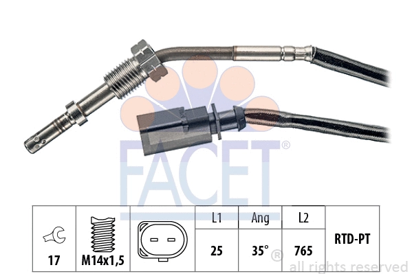 Sensor, exhaust gas temperature (22.0003)