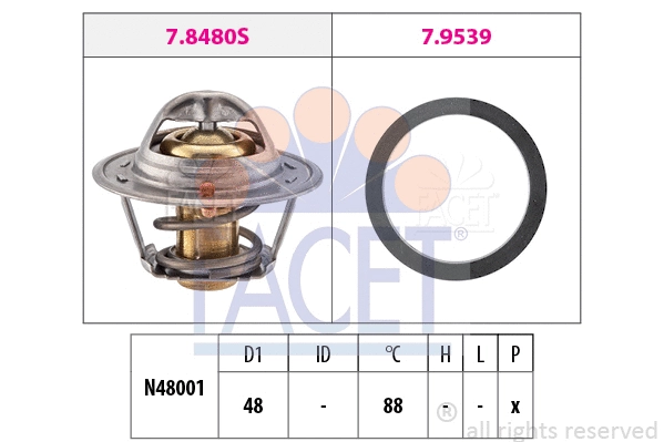 Thermostat, coolant (7.8480)