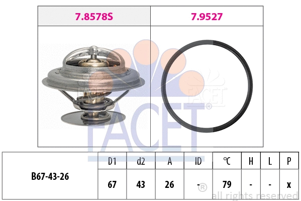 Thermostat, coolant (7.8577)