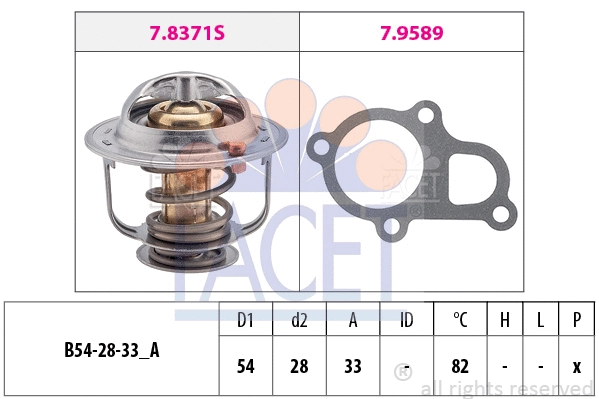Thermostat, coolant (7.8372)