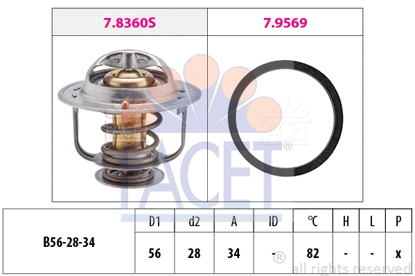 Thermostat, coolant (7.8360)