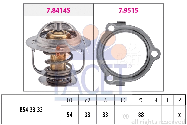 Thermostat, coolant (7.8633)
