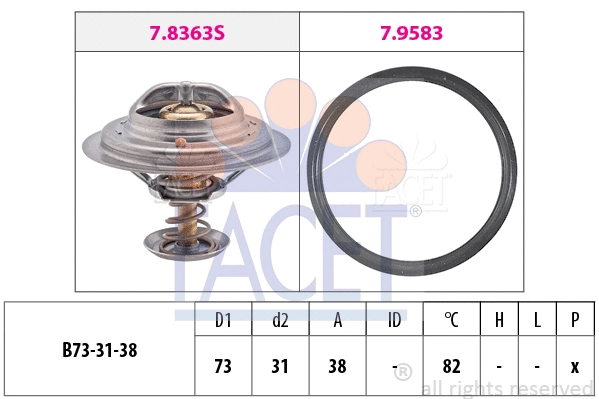 Thermostat, coolant (7.8363)