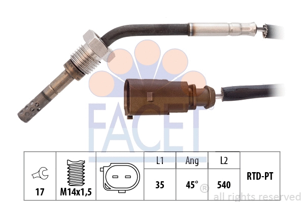 Sensor, exhaust gas temperature (22.0095)