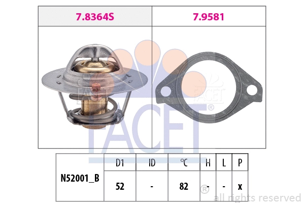 Thermostat, coolant (7.8364)