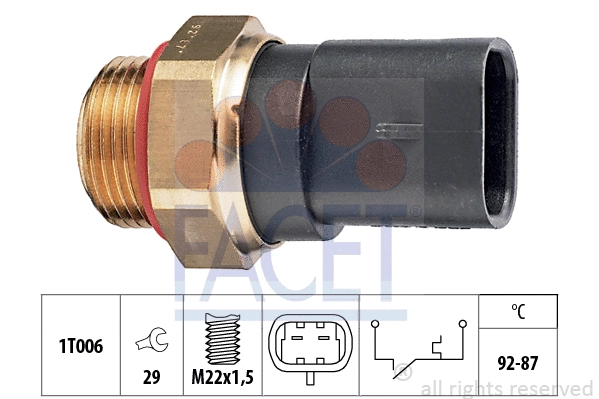 Temperature Switch, radiator fan (7.5187)