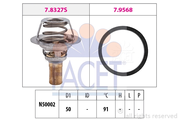 Thermostat, coolant (7.8327)