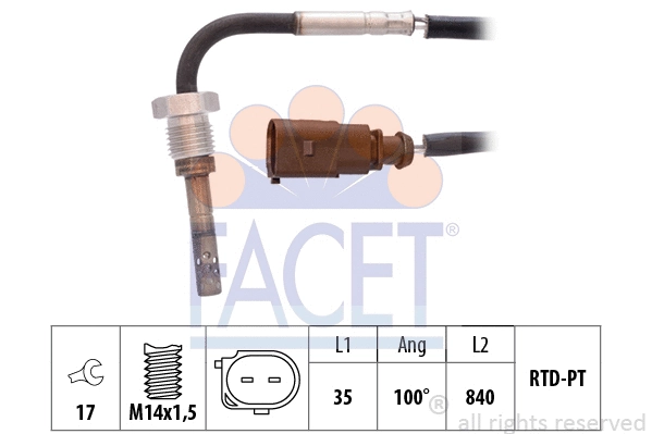 Sensor, exhaust gas temperature (22.0193)