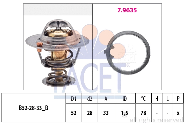 Thermostat, coolant (7.8503)