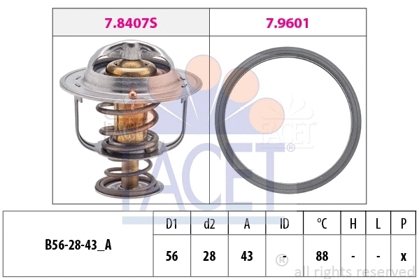Thermostat, coolant (7.8408)