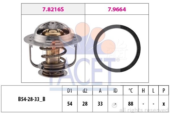 Thermostat, coolant (7.8658)