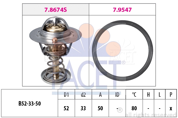 Thermostat, coolant (7.8674)