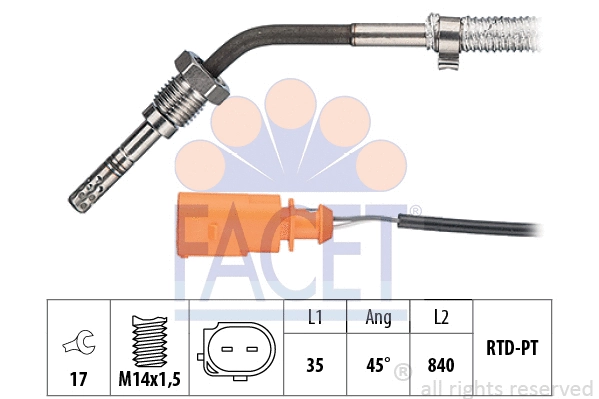 Sensor, exhaust gas temperature (22.0096)