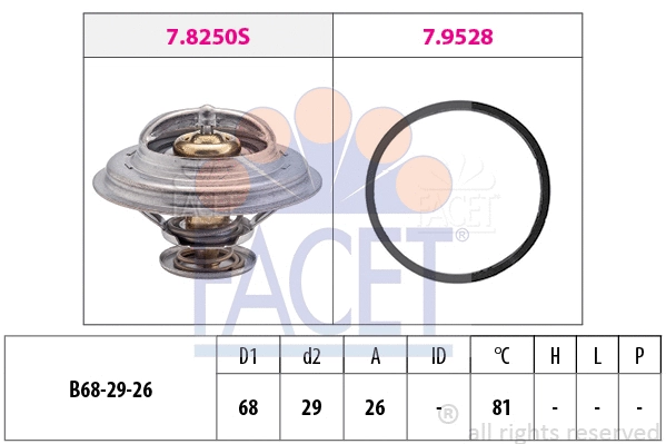 Thermostat, coolant (7.8250)