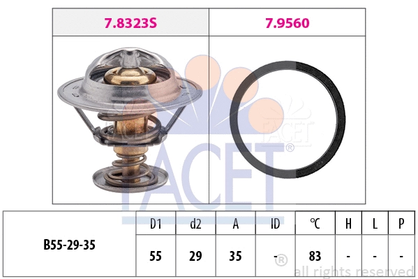 Thermostat, coolant (7.8323)
