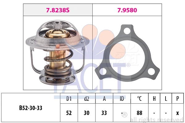 Thermostat, coolant (7.8238)