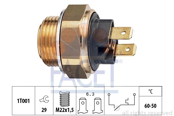 Temperature Switch, radiator fan (7.5034)