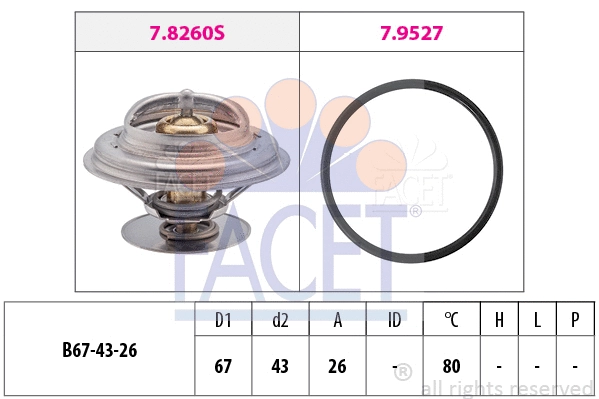 Thermostat, coolant (7.8260)