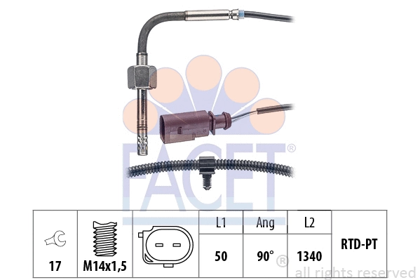 Sensor, exhaust gas temperature (22.0347)