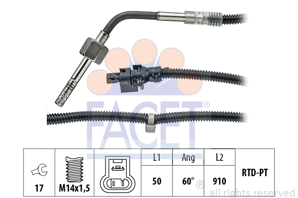 Sensor, exhaust gas temperature (22.0083)