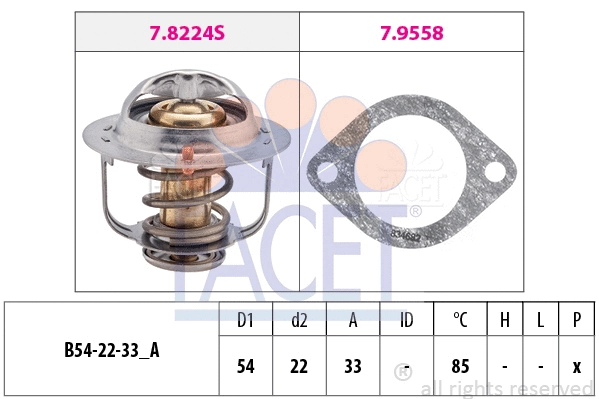 Thermostat, coolant (7.8224)