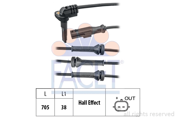 Sensor, wheel speed (21.0102)