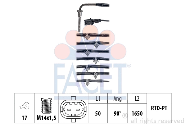 Sensor, exhaust gas temperature (22.0225)
