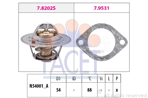 Thermostat, coolant (7.8600)