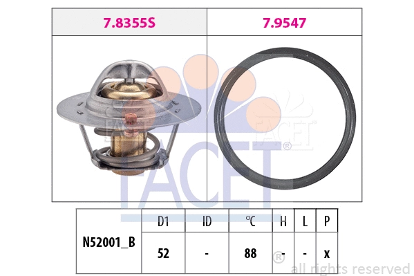 Thermostat, coolant (7.8355)