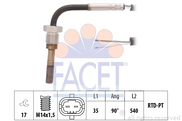 Sensor, exhaust gas temperature (22.0373)