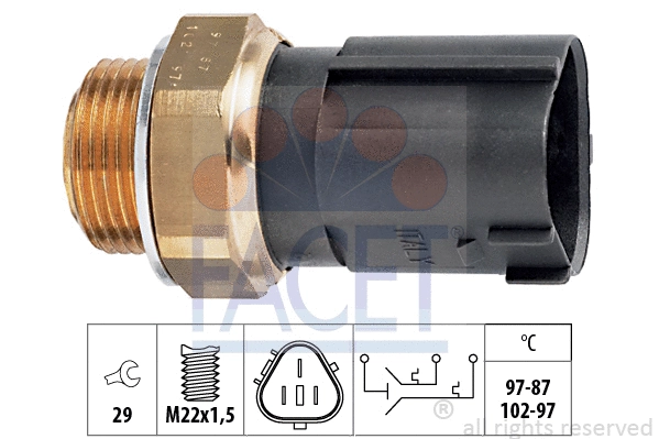 Temperature Switch, radiator fan (7.5690)