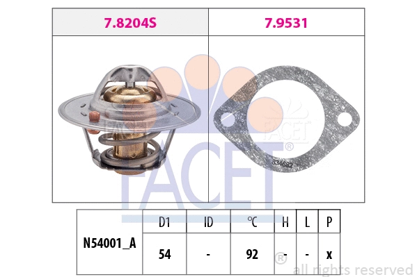 Thermostat, coolant (7.8204)