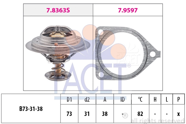 Thermostat, coolant (7.8441)