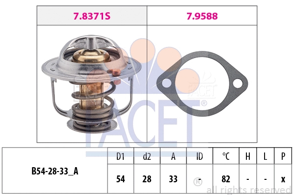 Thermostat, coolant (7.8371)
