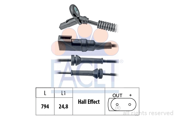 Sensor, wheel speed (21.0151)