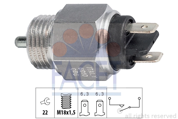Switch, reverse light (7.6010)