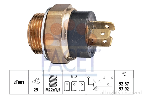 Temperature Switch, radiator fan (7.5612)
