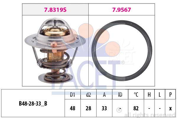 Thermostat, coolant (7.8319)
