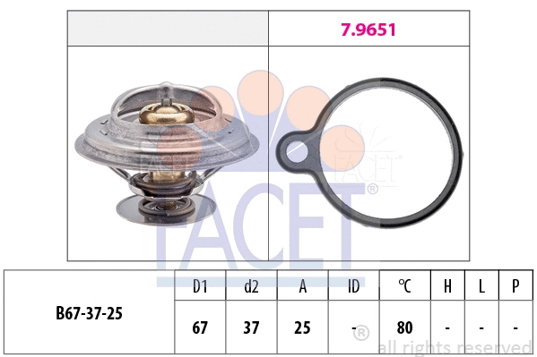 Thermostat, coolant (7.8613)